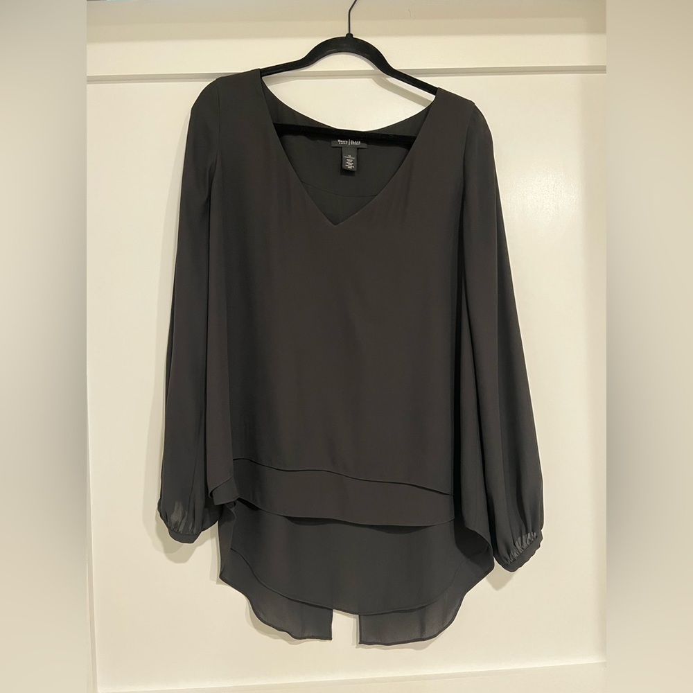 White House | Black Market V-neck Blouse, size 12